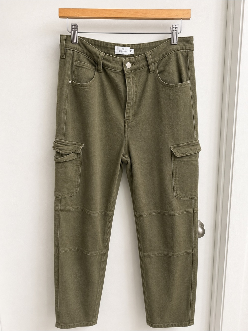 Windsor Olive Green Cargo Jeans
